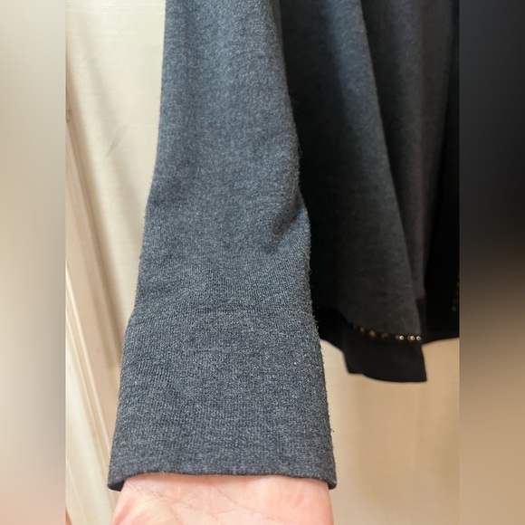 🔵Laura Petites women’s open front cardigan with metal accents size large - Picture 4 of 10